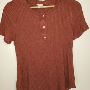 Rust orange blouse
